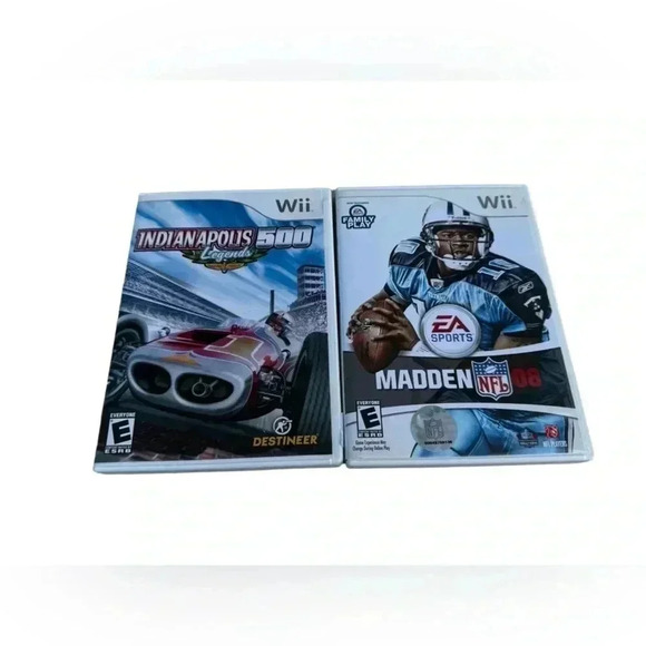 Wii Madden NFL 08 Video Game and Wii Indianapolis 500 Legends - Picture 1 of 5